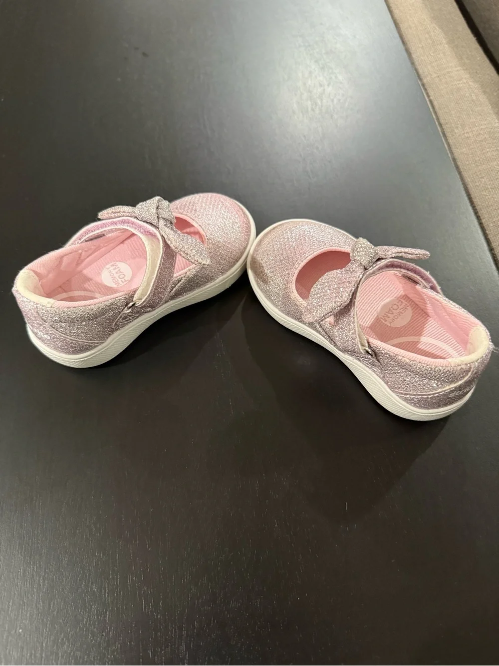 Stride Rite Pink Glitter Bow Mary Jane Shoes